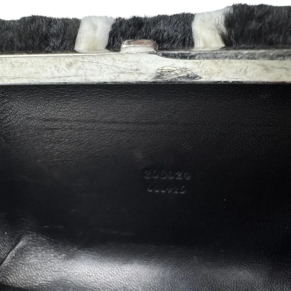 Alexander McQueen UK Bag Mink Skull Brittania Minaudiere Fur Clutch Union Jack